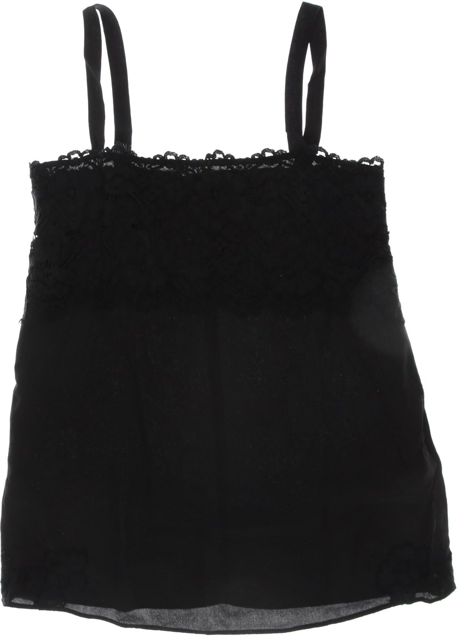 Twinset Damen Top, Schwarz, Gr. EU 34 (IT 40), Seide / Viskose / Baumwolle / Synthetik / Elasthan - Second Hand