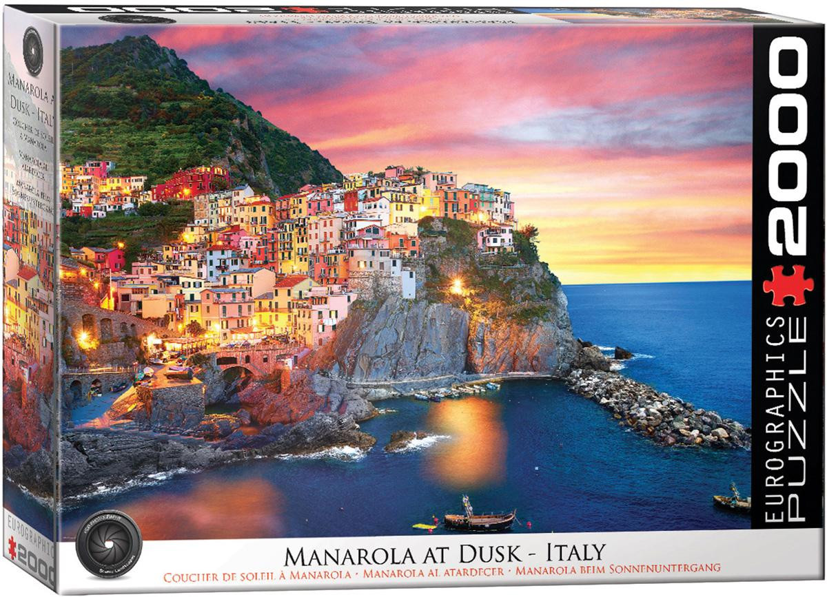 Eurographics Puzzel van 2000 stukjes Manarola bij zonsondergang Italië