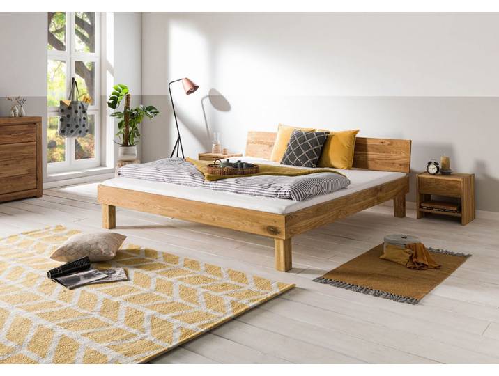 Bett Wildeiche 140x200x70 natur geölt TomMe #101