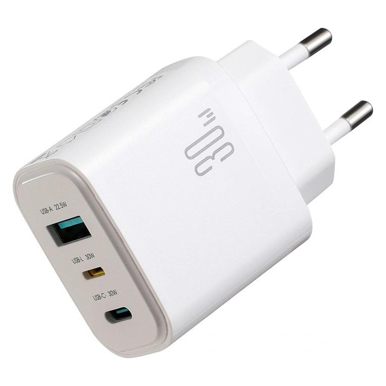 Joyroom JR-TG6 GaN 30W Wandladegerät - Weiss (30 W, 3 Ports) (JOYROOM)