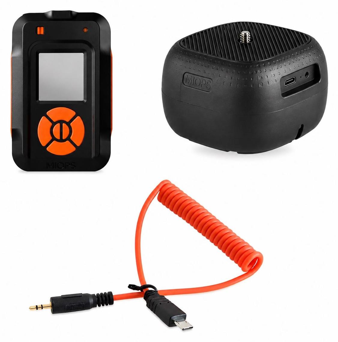 Automatischer Kameraauslöser Set Schwarz Orange Miops Smart Motion Pack S2