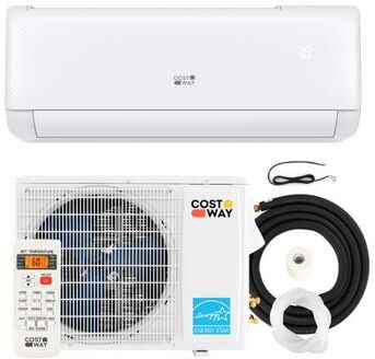 Costway Serie Airtural 12000 BTU, 21 SEER2, 208-230V aire acondicionado split sin ductos con bomba de calor