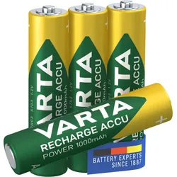 VARTA Recharge Accu Power AAA 1000 mAh Blister 4