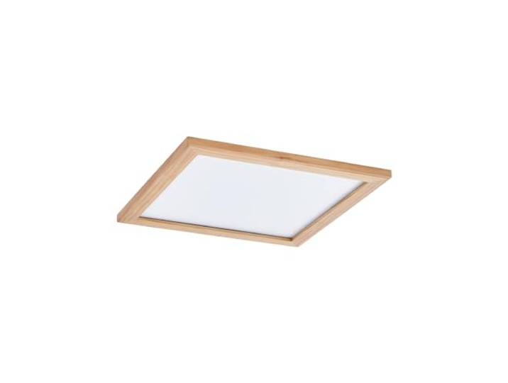Lucande LED Deckenlampe Holz 42x42 cm, mit Fernbedienung, dimmbar, 18W LED wechselbare Lichtfarbe (2700-6500K), Wohnzimmerlampe, Deckenleuchte Esszimmer.