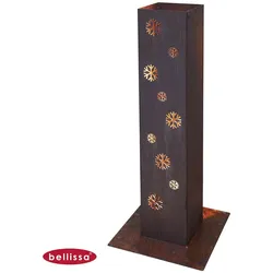 Bellissa Bellissa® Corten Feuersäule 70cm Lichtsäule Windlicht Säule Garten