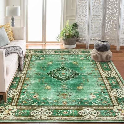 Garvee Origintal Boho Distressed Vintage Oriental Area Rugs