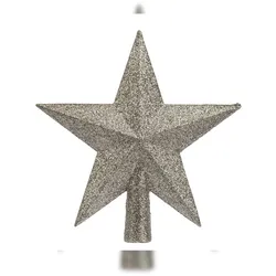 Christmas Decorations Christbaumspitze Stern Glitzer 19cm Weihnachtsbaumspitze Tannenbaumspitze Christbaumschmuck Weihnachtsbaumschmuck Rauchperle