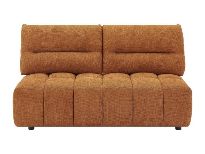 Canapé fixe polyester 2 places terracotta}