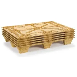 Transpak, Verpackungsmaterial, Pressholzpalette Masse 760x1140mm Tragkraft 900 kg Container Format holz braun (5 Stk.)