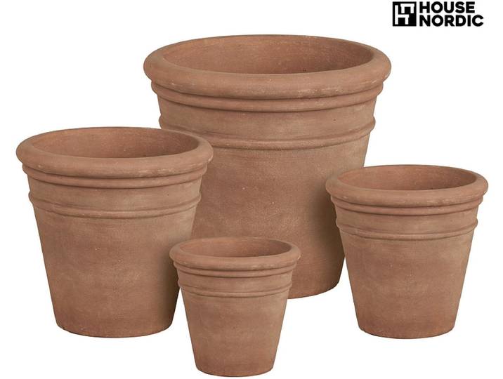 Set mit Übertöpfen STOCKPORT 49x49x49cm braun