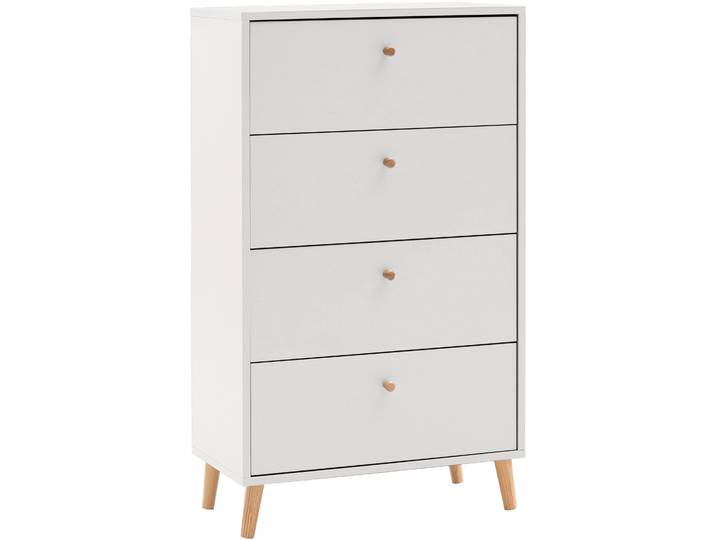 Kommode SCHILDMEYER Bjarne, Kommode, melaminharzbeschichtet, Made in Germany, B: 60 cm , weiss (mattweiß), B:60,2cm H:101,3cm T:33cm, Sideboards, Kommode, Solide Verarbeitung - Dieses Produkt ist in Deutschland gefertigt
