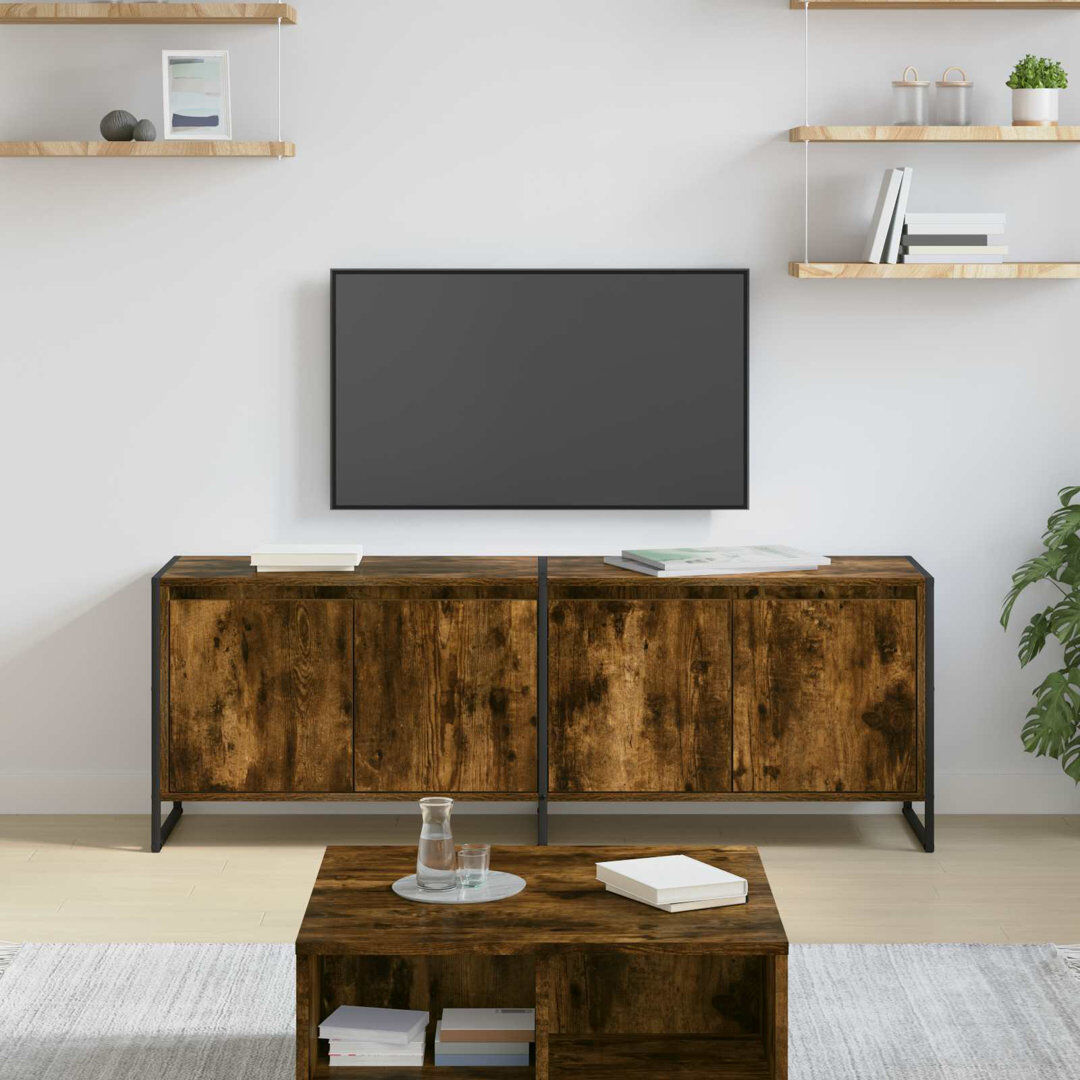 Borough Wharf TV Stand for TVs up to 65" Smoke Oak 65"