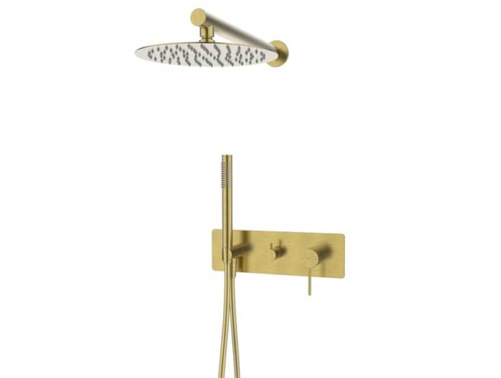 Essebagno Envol colonne de douche encastrée mécanique or brossé
