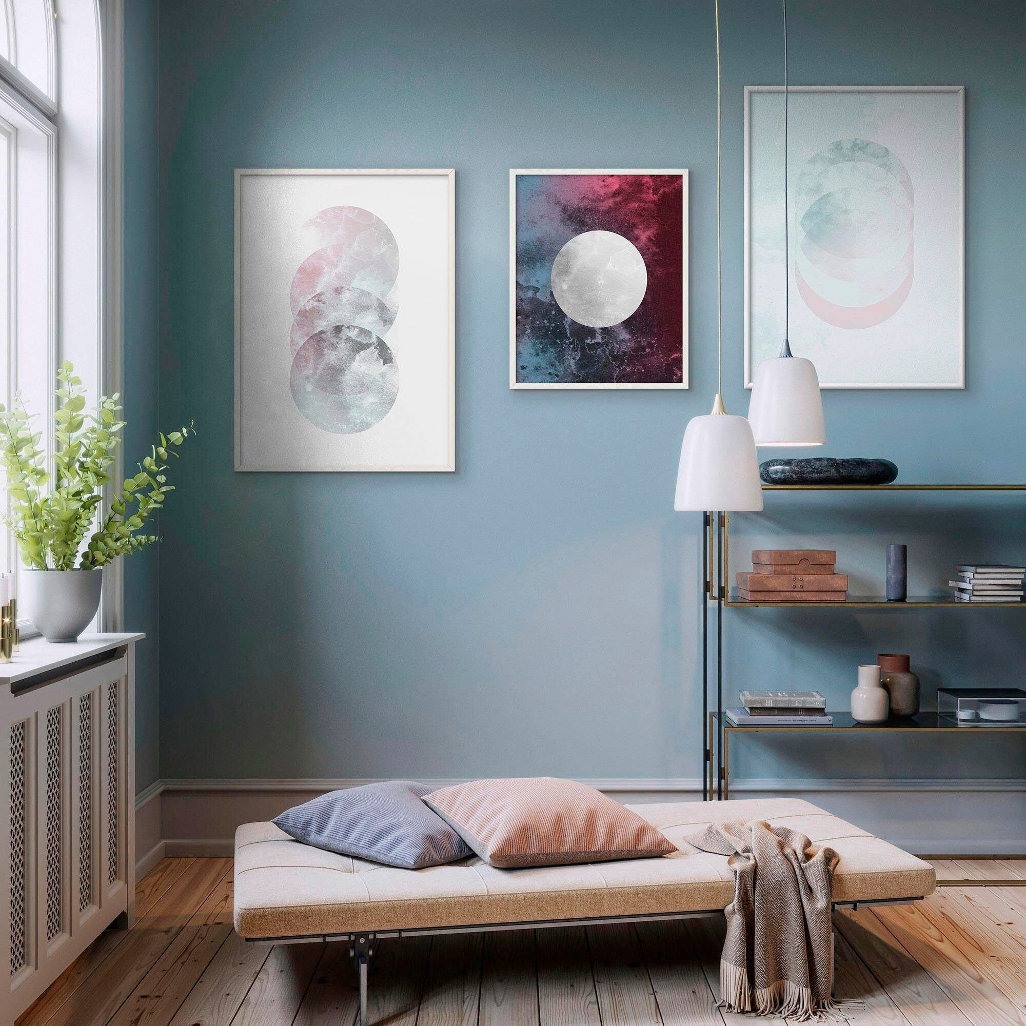 Bild KOMAR "Solum Luna", bunt (farbe bild(er): bunt), B:50cm H:70cm, Holz, Papier, Bilder, Bild, Wandbild zur Dekoration - ohne Rahmen farbe bild(er): bunt B/H/T: 50cm x 70cm, Abstrakt, 1 Stk.