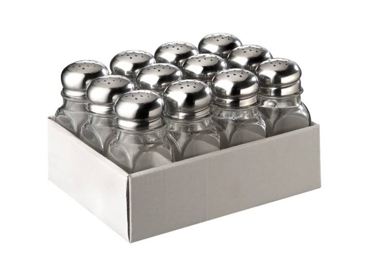 Aps transparent Glas / Edelstahl H 10 cm Set