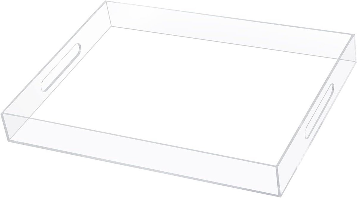 Transparant Acryl Dienblad voor Decoratie en het Serveren van Dranken
