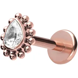 Titan Labret mit Push Fit KRISTALLTROPFEN + KUGELN