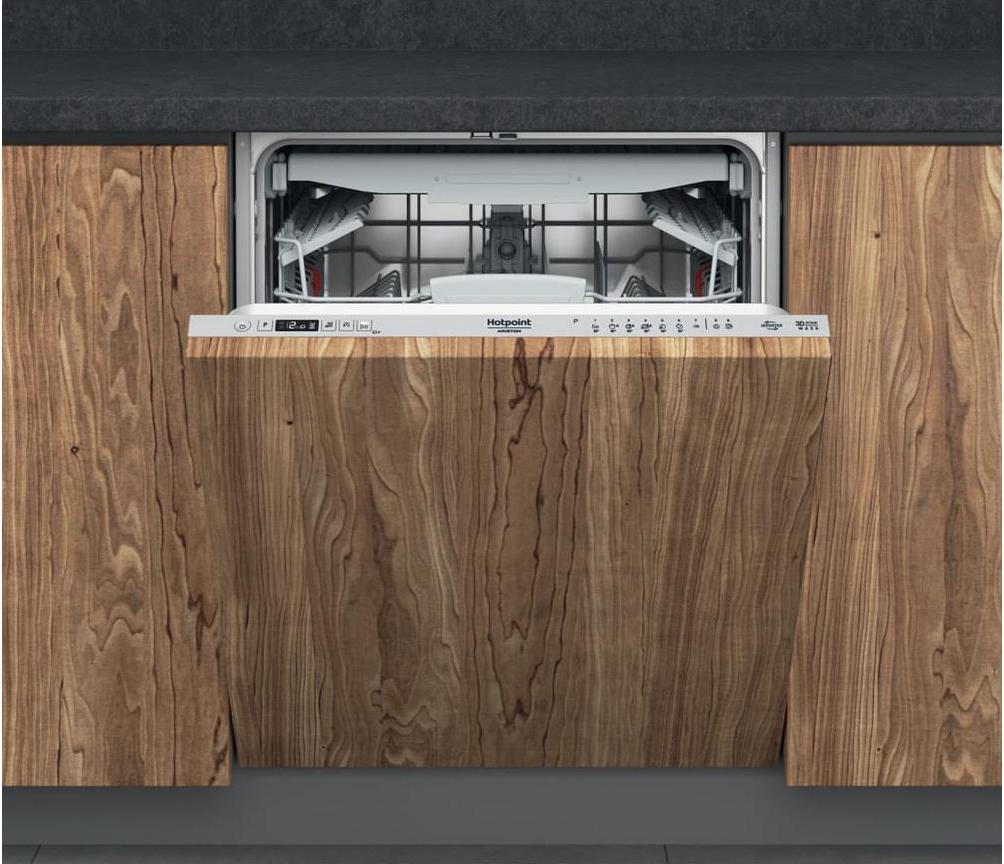 Hotpoint HI 5030 WEF, Voll integriert, Standardgröße (60 cm), Silber, Tasten, 1,3 m, 1,55 m