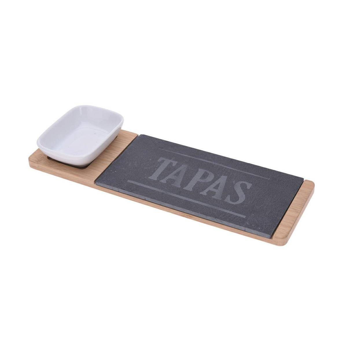 EH Excellent Houseware Serveerplank voor snacks van bamboe, 30 x 10 cm