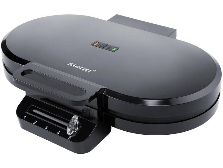 STEBA Waffeleisen WE2 1400W , schwarz, B:28,5cm H:8,5cm, Waffeleisen, Waffeleisen