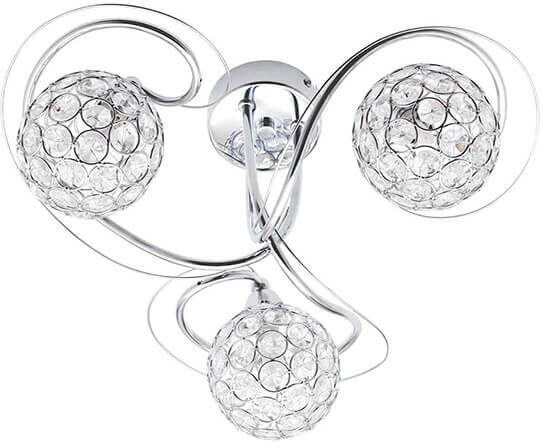 BHS Orianna Flush Chrome Ceiling Light