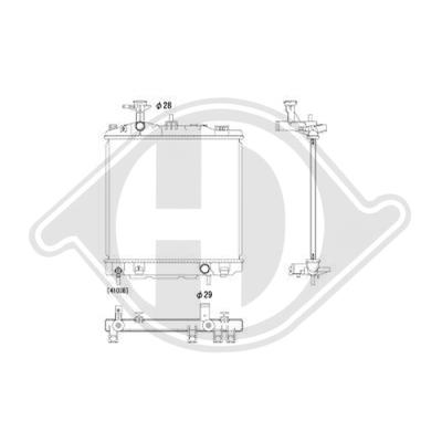 DIEDERICHS Kühler, Motorkühlung Climate DCM3984 für MITSUBISHI