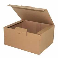 VEPATIM 25x Versandkarton 210x160x100mm schnelle Aufrichtung mit Steckverschluss braun