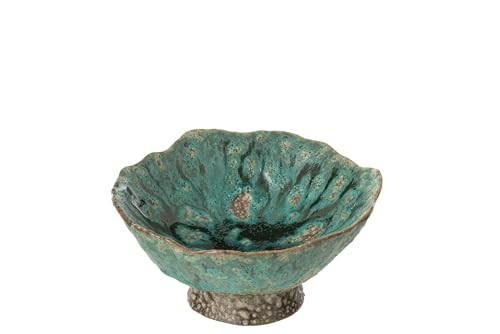 J-Line Naga Decoratief Keramisch Plateau Azuur/Bruin Klein