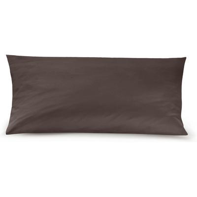 Kissenbezug IRISETTE "Paris 8000", schoko, B:80cm L:40cm, Mako-Satin, Obermaterial: 100% Baumwolle, Kissenbezüge, Kissenbezug, Hochwertiger Premium Kissenbezug