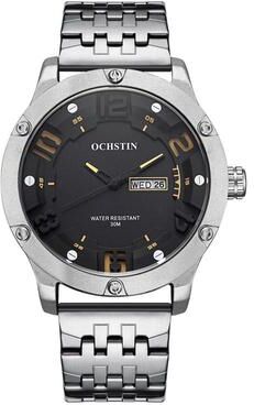 Everyday Crate OCHSTIN Classic Quartz Men Watch Stainless Steel Day Date Business Wristwatch silver Beige
