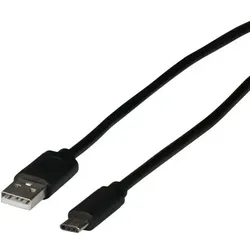 EFB Elektronik EBUSBC-USB20AK.3 USB Kabel USB 2.0 3 m USB C USB A 0,48 Gbit/s 15 W Schwarz
