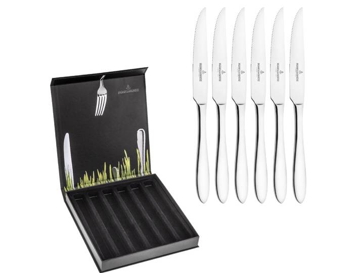 Steakmesser Bozen, im Geschenkkarton , silber (silberfarben), B:19,6mm, Edelstahl, PICARD & WIELPÜTZ SOLINGEN, Essmesser, Steakmesser, praktisches Steakmesser-Set