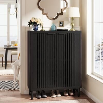 YUZHOU Large Modern Shoe Storage Cabinet with Adjustable Shelves