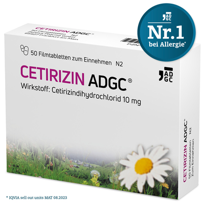 Zentiva Pharma GmbH CETIRIZIN ADGC Filmtabletten 50 St 02662780
