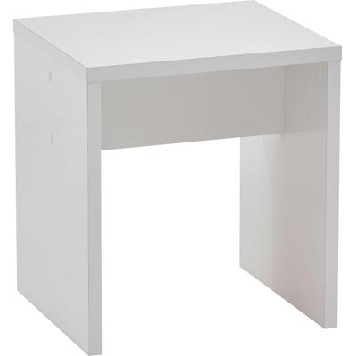 Arbeitshocker FMD "Schminki", weiß (weiß edeglanz), B:40cm H:44cm T:35cm, Hocker, Hocker als ideale Ergänzung zum Schminktisch Schminki