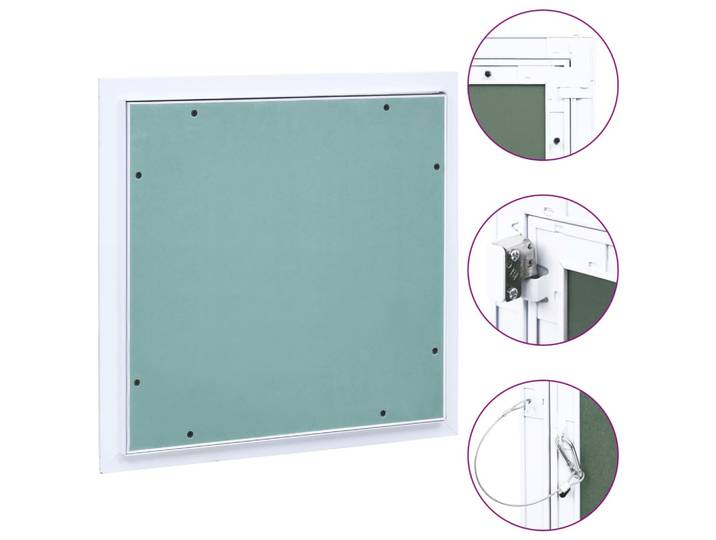 vidaXL Revisionsklappe mit Aluminium-Rahmen und GK-Einlage 400x400 mm