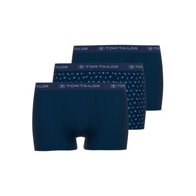 Boxershorts TOM TAILOR "Buffer", Herren, Gr. 6L, Single Jersey, blau (675 blau, hell, allover), Single Jersey, Obermaterial: 95% Baumwolle, 5% Elasthan, eng, Unterhosen, weich, bequem, eng, elastisch, Logobund, Baumwollmix