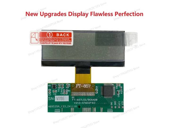 Remplacement parfait pour YAESU FT-857 FT-857D pour écran LCD d'origine, écran complet personnalisé et amélioré