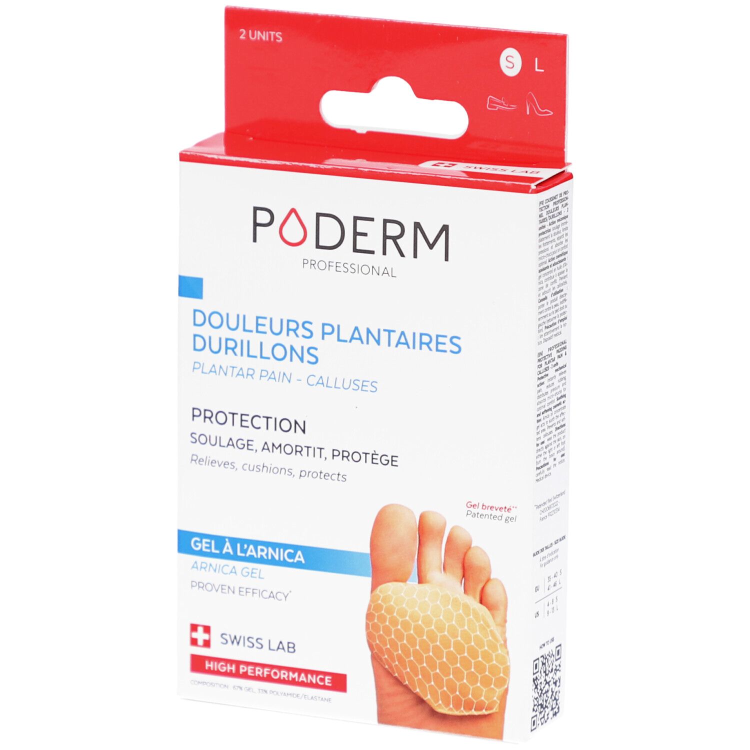 Poderm Prof Schutzpolst S Fusssohlen/Schwie 2 Stk St Bandage(s)
