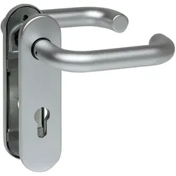 Hörmann, Türgriff + Türgarnitur, Set Maniglia Porta FS D-110 Piastra Corta PZ Cuscinetto a Scorrimento F1 (Türgarnitur, Türgriff)