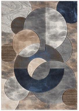 MDA Rugs Alexia Collection Modern Circle Design Area Rug