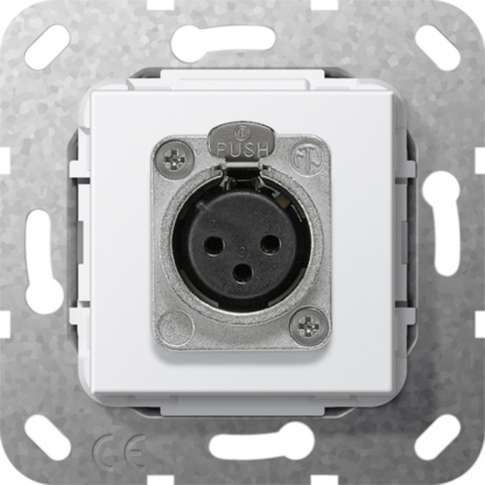 Gira XLR-connector D-serie inbouw zuiverwit glanzend 566703