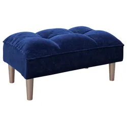 Hocker Scarlett Blau Samt