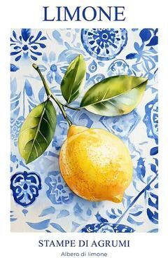 Inspired Finds Retro Lemon Garden Canvas Wall Art Print For Summer Home Decor And Modern Living Spaces farmhouse Citrus Bowl 7.87x11.81in