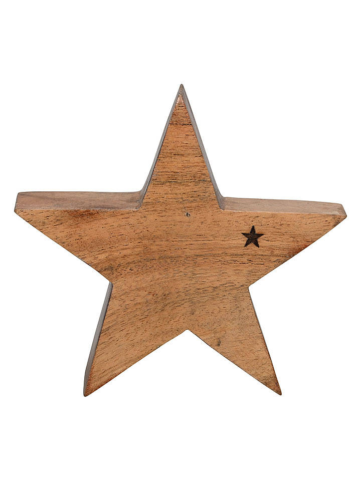 POSIWIO Dekoobjekt "Stern" in Braun - (B)14 x (H)14 cm - onesize