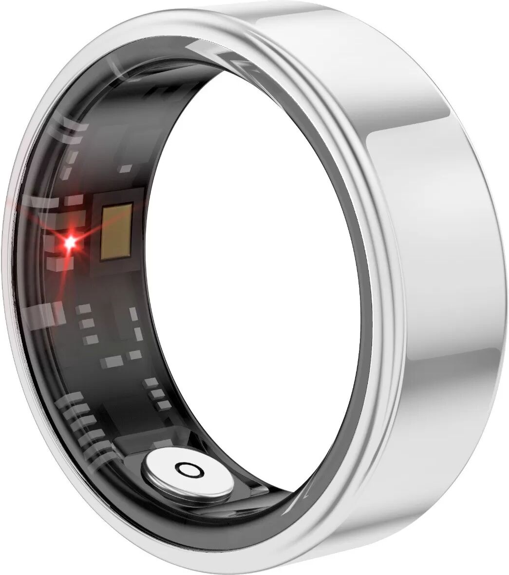 INF IP68+5ATM wasserdichter Smartring mit Herzfrequenz-, Blutsauerstoff- und Schlafüberwachung Silber