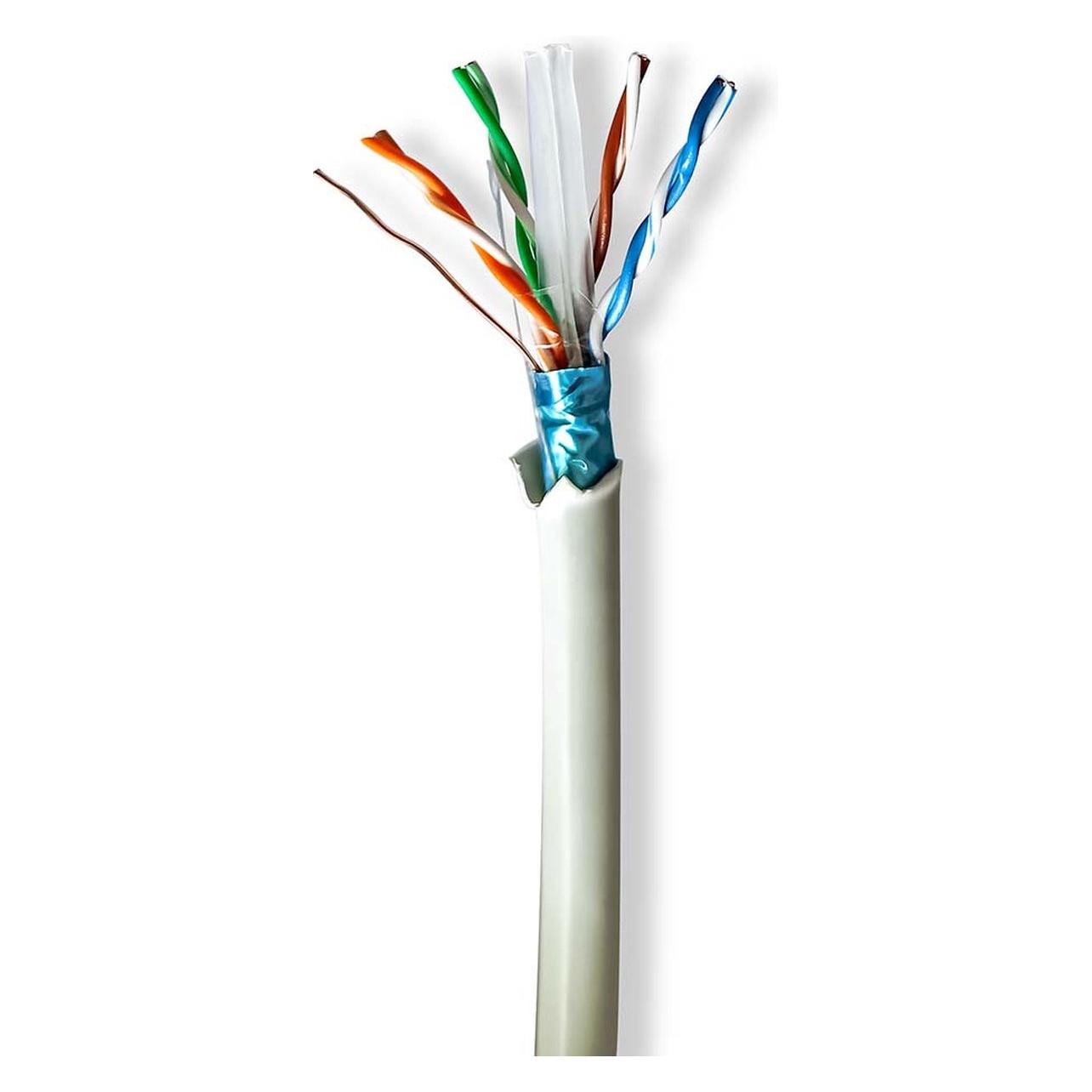 Nedis Netzwerk-Kabel Rollen | CAT6 | Litzenleitung | F/UTP | Reines Kupfer | 50.0 m | Innenbereich | (F/UTP, CAT6, 50 m) (CCBG8526GY50)