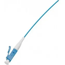 Exertis Connect LWL Faserpigtail, simplex, OM3 Multimode Faserpigtail, LC/UPC, 2,0 m Optische Faser zum Einbau in ei (2 m), Netzwerkkabel