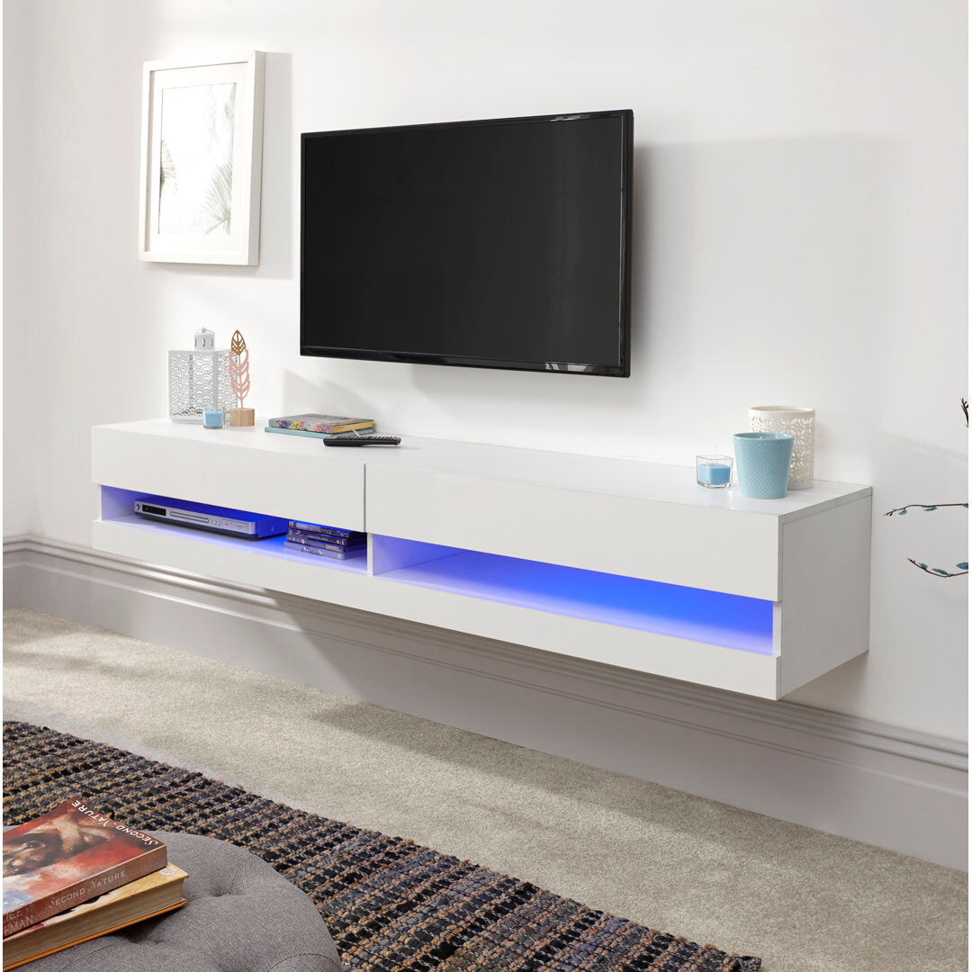 Zipcode Design Allon TV Stand White 30cm H x 180cm W x 38cm D