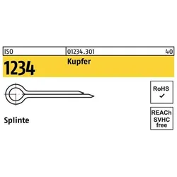 Meissel, Splinte ISO 1234 3,2 x 40 Kupfer